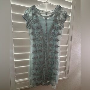 Sundance Mist Dreams Lace Overlay Mini Dress